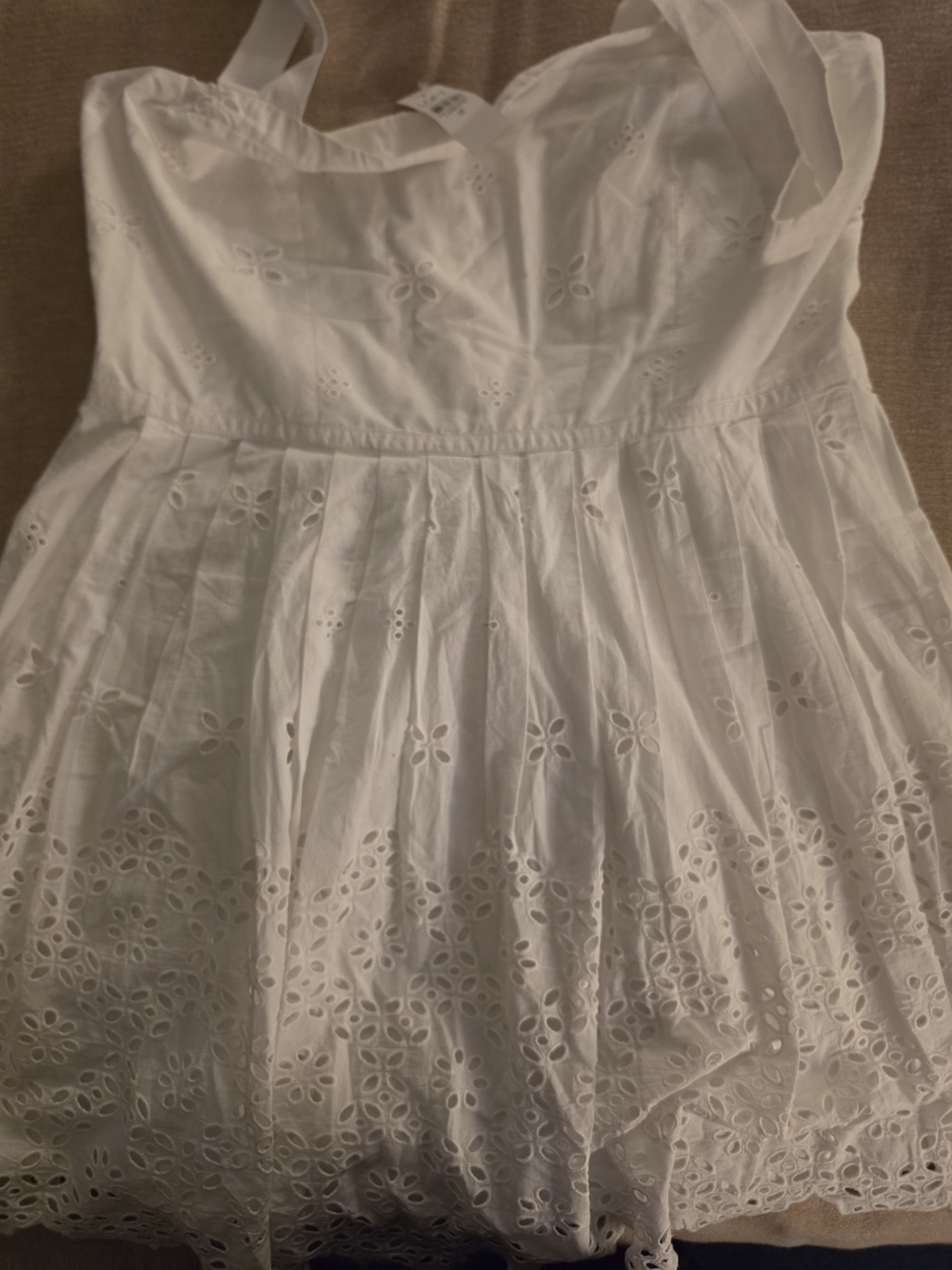 LOFT White Eyelet Cotton Dress - Picture 3 of 3